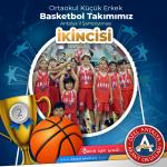 Ortaokul Küçük Erkek Basketbol Takımımız Okullararası Antalya İl Şampiyonası İkincisi
